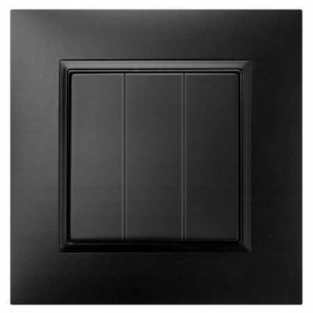 Włącznik Światła Potrójny Czarny Ospel Aria