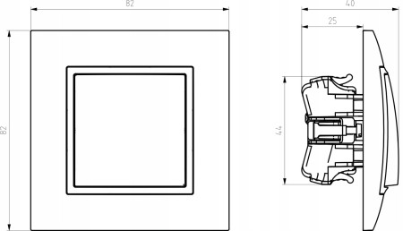 Włącznik Światła Potrójny Czarny Ospel Aria