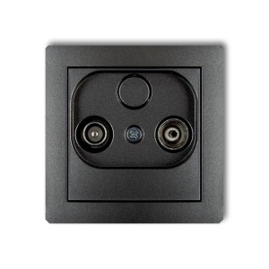 Karlik Deco Grafitowy Mechanizm Gniazda Abonenckiego Rtv Przelotowego 12Db 11Dg12P