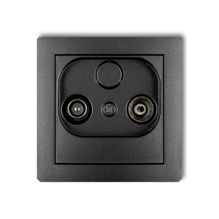 Karlik Deco Grafitowy Mechanizm Gniazda Abonenckiego Rtv Przelotowego 12Db 11Dg12P