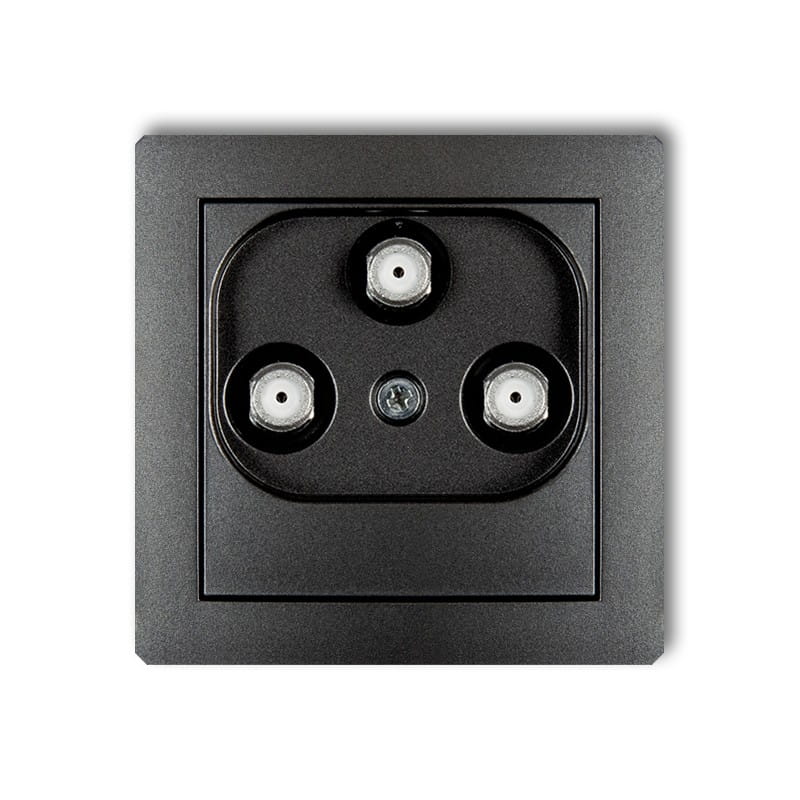 Karlik Deco Grafitowy Mechanizm Gniazda Multimedialnego 3F Data (Upc) 11Dgmu