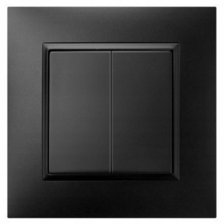 Włącznik Podwójny Schodowy Czarny Ospel Aria