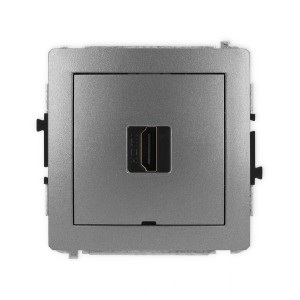Karlik Deco Grafitowy Mechanizm Gniazda Pojedynczego Hdmi 2.0, Bez Pola Opisowego 11Dhdmibo-3