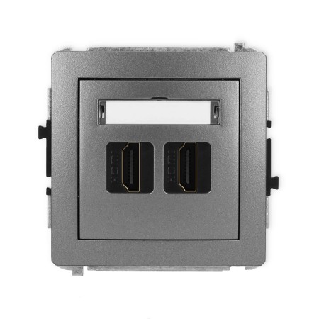 Karlik Deco Grafitowy Mechanizm Gniazda Podwójnego Hdmi 2.0 11Dhdmi-4