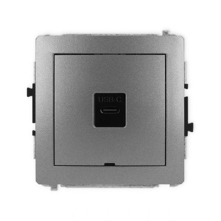 Karlik Deco Grafitowy Mechanizm Gniazda Pojedynczego 1Xusb C-C, Bez Pola Opisowego 11Dgusbbo-7