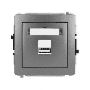 Karlik Deco Grafitowy Mechanizm Ładowarki Usb Pojedynczej, 5V, 1A 11Dcusb-1