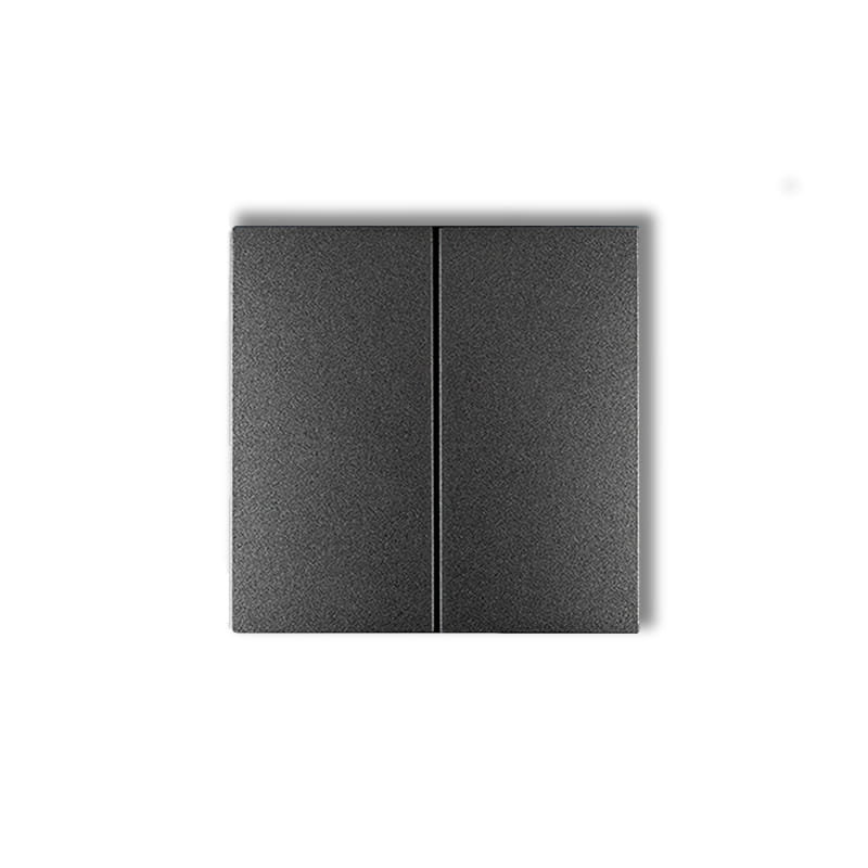 Karlik Prod. Uzupełniające Grafitowy Klawisze Podwójne Do Łączników Deco, Icon, Flexi, Mini (Komplet Dwóch Sztuk) 11Dkl-2