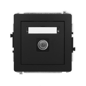 Karlik Deco Czarny Mat Mechanizm Gniazda Antenowego Pojedynczego Tv 12Dgtv-1