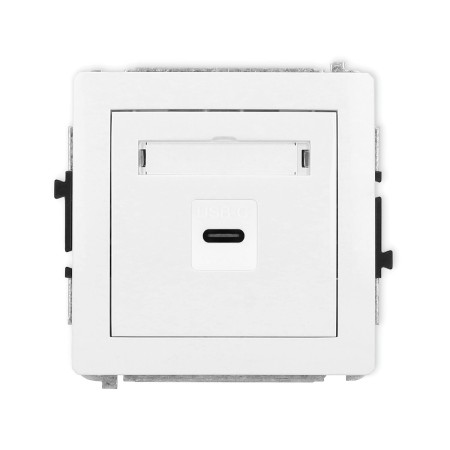 Karlik Deco Biały Mechanizm Gniazda Pojedynczego 1Xusb C-C Dgusb-7