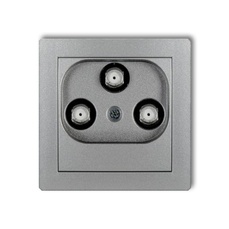 Karlik Deco Srebrny Metalik Mechanizm Gniazda Multimedialnego 3F Data (Vectra) 7Dgmv