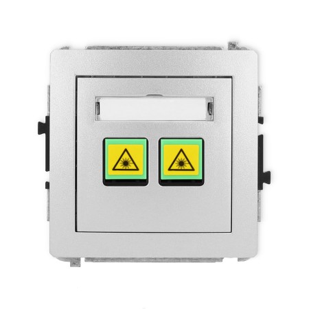 Karlik Deco Srebrny Metalik Mechanizm Gniazda Światłowodowego/Optycznego Podwójnego 7Dgop-2