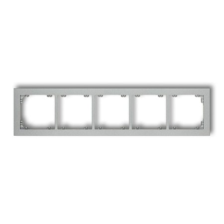 Karlik Deco Srebrny Metalik Ramka Uniwersalna Pięciokrotna Z Tworzywa 7Dr-5