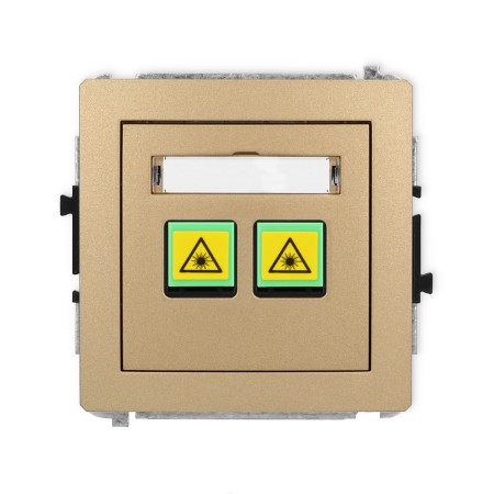 Karlik Deco Złoty Metalik Mechanizm Gniazda Światłowodowego/Optycznego Podwójnego 8Dgop-2