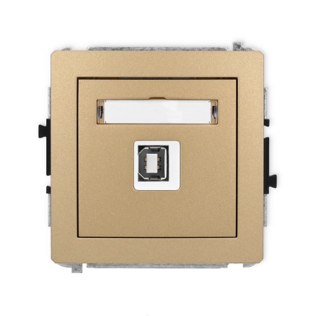 Karlik Deco Złoty Metalik Mechanizm Gniazda Pojedynczego Usb A-B 2.0 8Dgusb-3