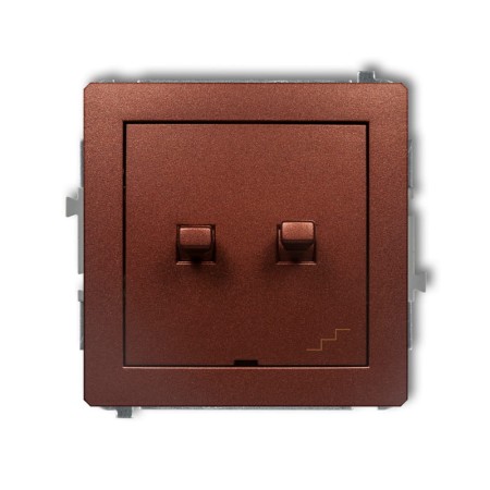 Karlik Deco Brązowy Metalik Mechanizm Włącznika Jednobiegunowego Ze Schodowym (Wspólne Zasilanie) W Stylu Amerykańskim 9Dwpus-10.1