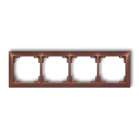 Karlik Deco Brązowy Metalik Ramka Uniwersalna Poczwórna Z Tworzywa Deco Soft 9Drso-4