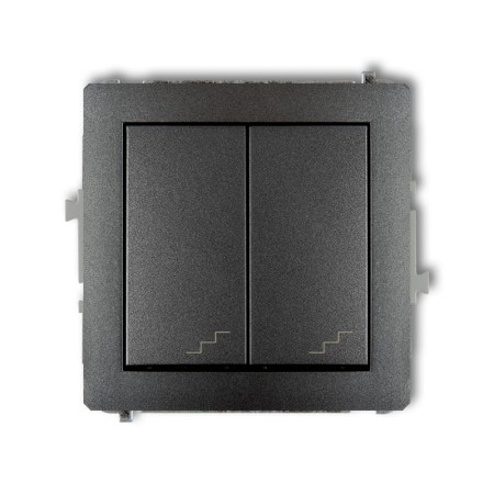 Karlik Deco Grafitowy Mechanizm Włącznika Podwójnego Schodowego 11Dwp-33