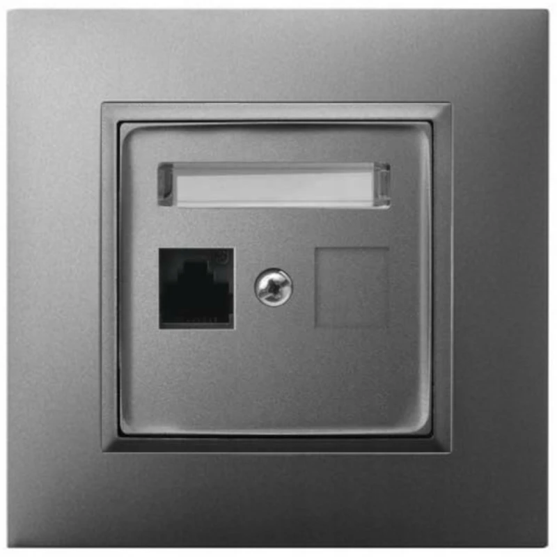 Gniazdo Internetowe Rj45 Szary Ospel Aria