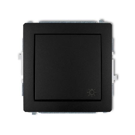 Karlik Deco Czarny Mat Mechanizm Włącznika Zwierny Światło 12Dwp-5