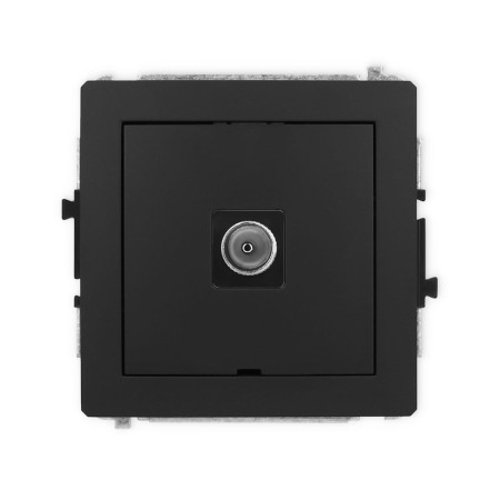 Karlik Deco Czarny Mat Mechanizm Gniazda Antenowego Pojedynczego Tv, Bez Pola Opisowego 12Dgtvbo-1