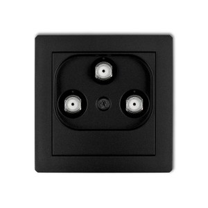 Karlik Deco Czarny Mat Mechanizm Gniazda Multimedialnego 3F Data (Vectra) 12Dgmv