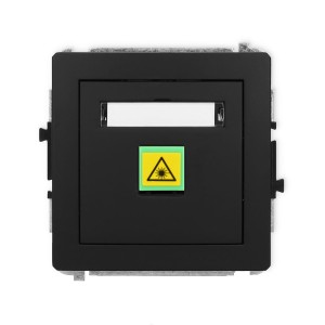 Karlik Deco Czarny Mat Mechanizm Gniazda Światłowodowego/Optycznego Pojedynczego 12Dgop-1
