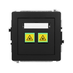 Karlik Deco Czarny Mat Mechanizm Gniazda Światłowodowego/Optycznego Podwójnego 12Dgop-2
