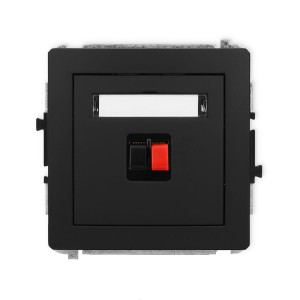 Karlik Deco Czarny Mat Mechanizm Gniazda Głośnikowego Pojedynczego 12Dgg-1