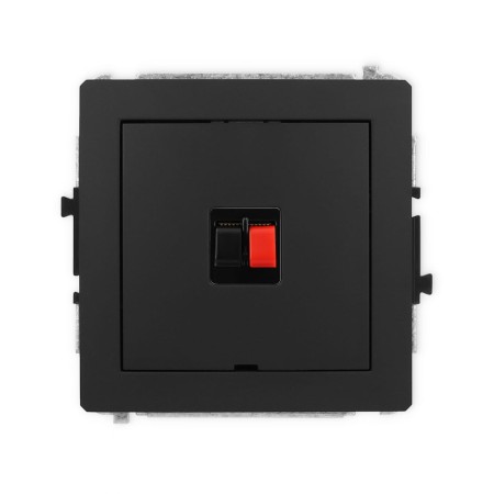 Karlik Deco Czarny Mat Mechanizm Gniazda Głośnikowego Pojedynczego, Bez Pola Opisowego 12Dggbo-1