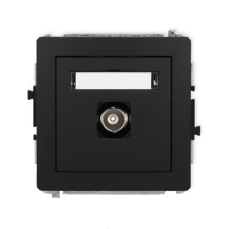 Karlik Deco Czarny Mat Mechanizm Gniazda Pojedynczego Bnc 12Dgbnc-1