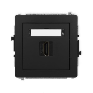 Karlik Deco Czarny Mat Mechanizm Gniazda Pojedynczego Hdmi 2.0 12Dhdmi-3