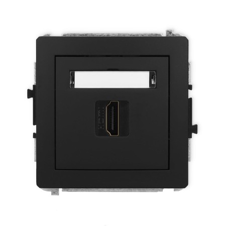 Karlik Deco Czarny Mat Mechanizm Gniazda Pojedynczego Hdmi 2.0 12Dhdmi-3