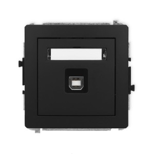 Karlik Deco Czarny Mat Mechanizm Gniazda Pojedynczego Usb A-B 2.0 12Dgusb-3