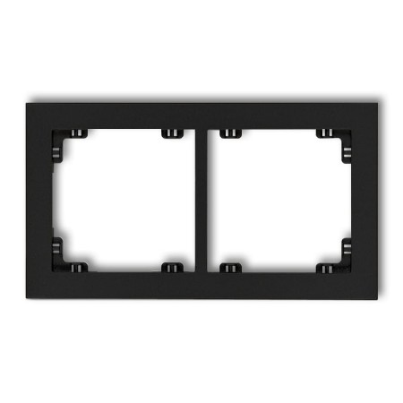 Karlik Deco Czarny Mat Ramka Uniwersalna Podwójna Z Tworzywa 12Dr-2