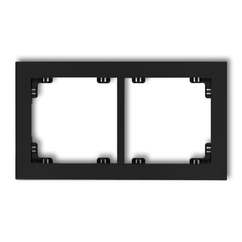 Karlik Deco Czarny Mat Ramka Uniwersalna Podwójna Z Tworzywa 12Dr-2