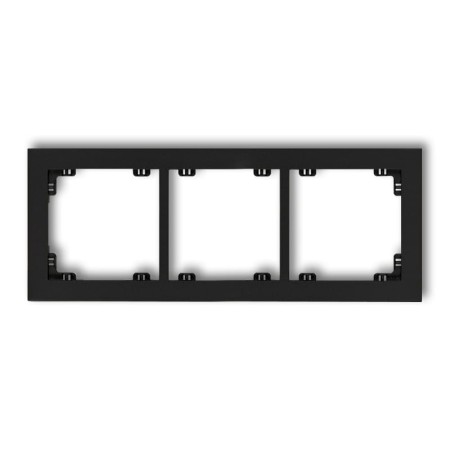 Karlik Deco Czarny Mat Ramka Uniwersalna Potrójna Z Tworzywa 12Dr-3