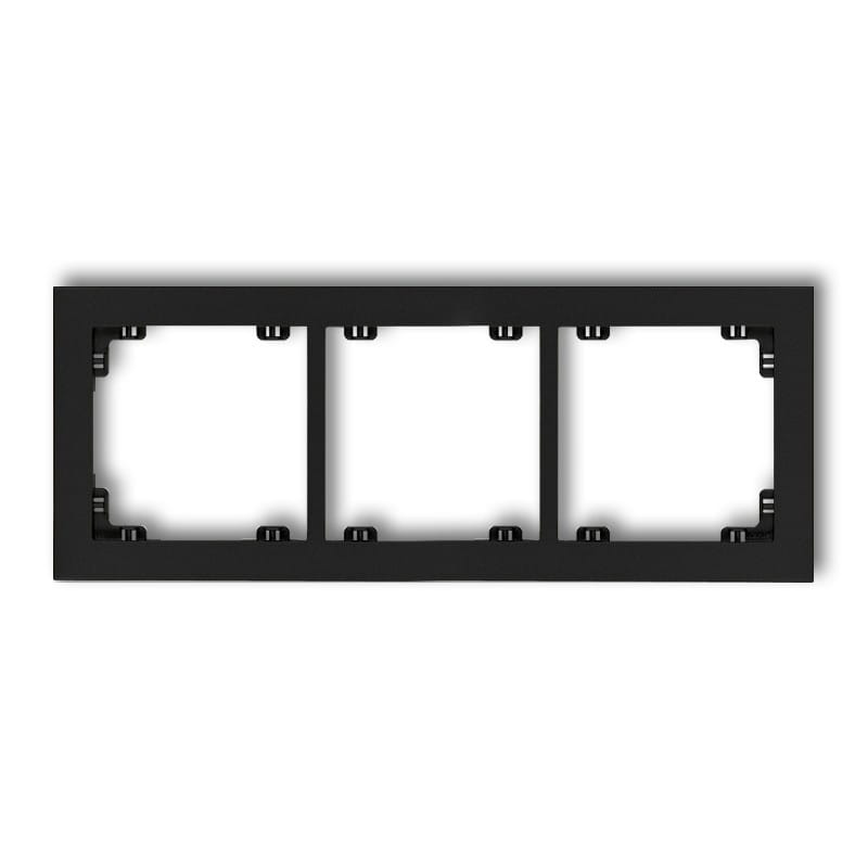 Karlik Deco Czarny Mat Ramka Uniwersalna Potrójna Z Tworzywa 12Dr-3