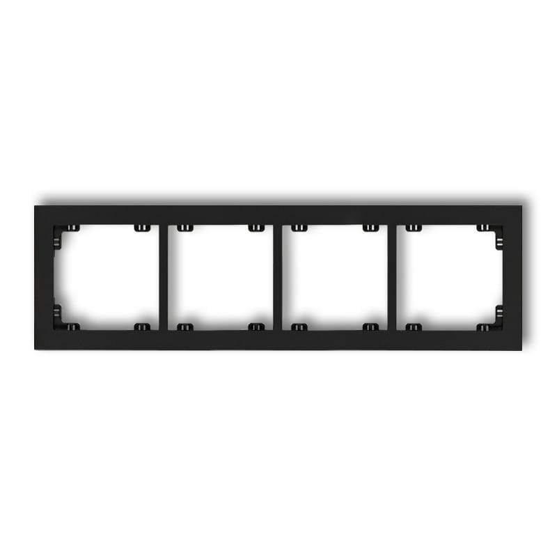 Karlik Deco Czarny Mat Ramka Uniwersalna Poczwórna Z Tworzywa 12Dr-4