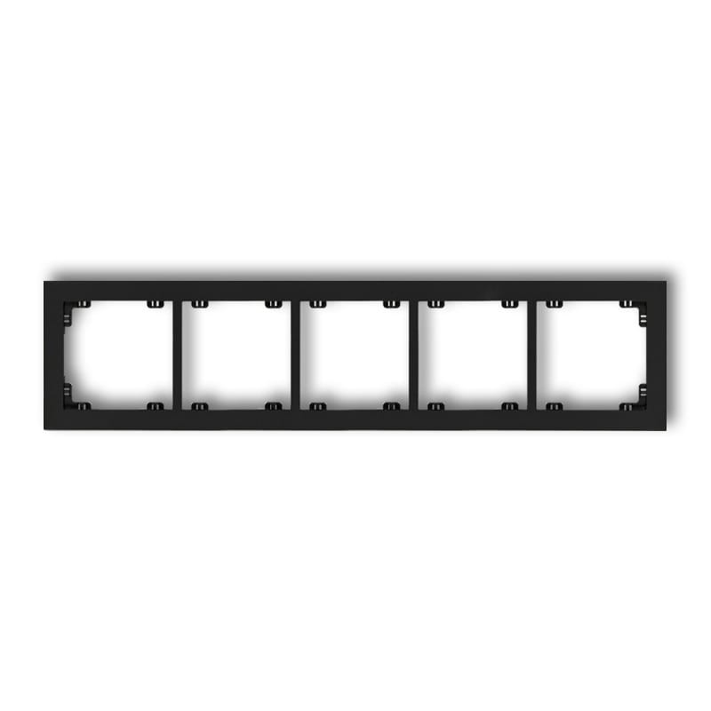 Karlik Deco Czarny Mat Ramka Uniwersalna Pięciokrotna Z Tworzywa 12Dr-5