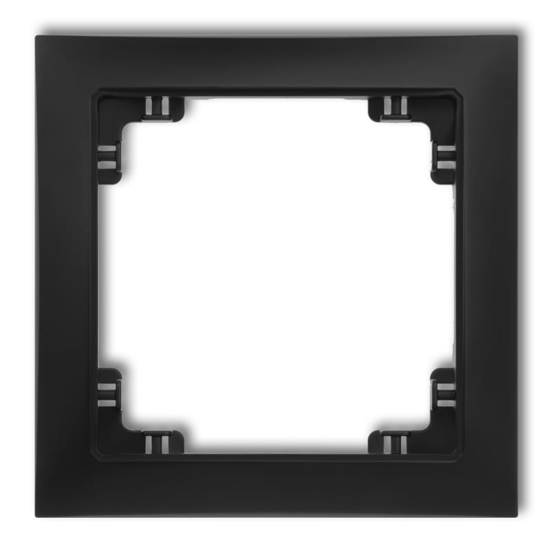 Karlik Deco Czarny Mat Ramka Uniwersalna Pojedyncza Z Tworzywa Deco Soft 12Drso-1
