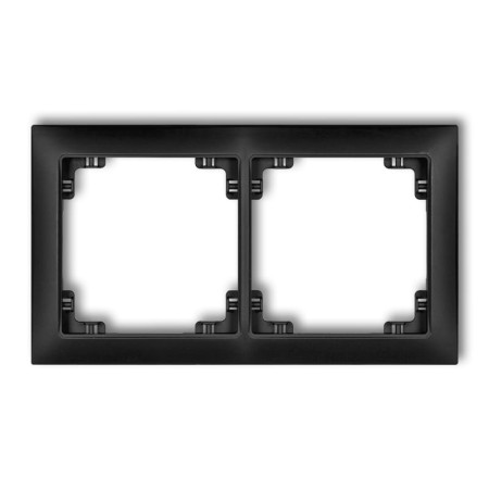 Karlik Deco Czarny Mat Ramka Uniwersalna Podwójna Z Tworzywa Deco Soft 12Drso-2