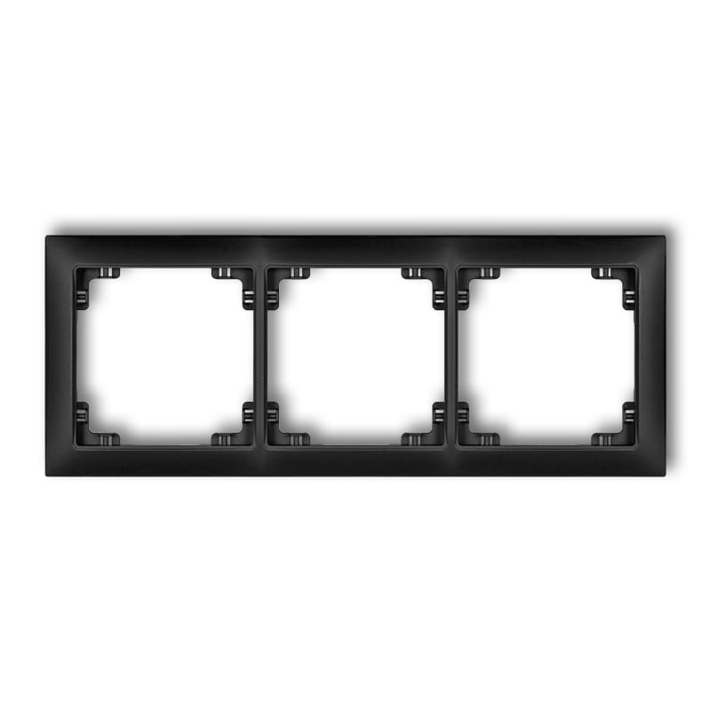 Karlik Deco Czarny Mat Ramka Uniwersalna Potrójna Z Tworzywa Deco Soft 12Drso-3