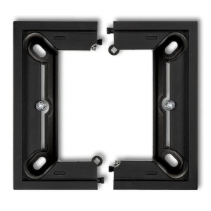 Karlik Deco / Mini Czarny Mat Puszka Natynkowa Pojedyncza, Składana Deco, Mini 12Dpu-1