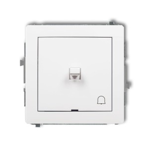 Karlik Deco Biały Mat Mechanizm Włącznika Zwierny Dzwonek W Stylu Amerykańskim 25Dwpus-4