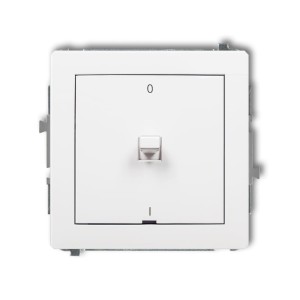 Karlik Deco Biały Mat Mechanizm Włącznika Dwubiegunowego W Stylu Amerykańskim 25Dwpus-9