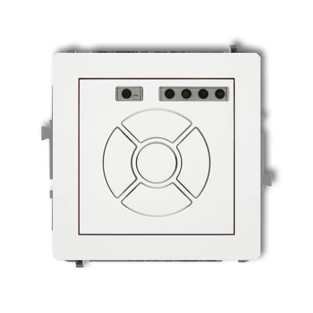 Karlik Deco Biały Mat Mechanizm Elektronicznego Sterownika Roletowego (Sterowanie Lokalne I Pilotem, Sterowanie Strefą, Dodatkowy Przycisk) 25Dsr-3A