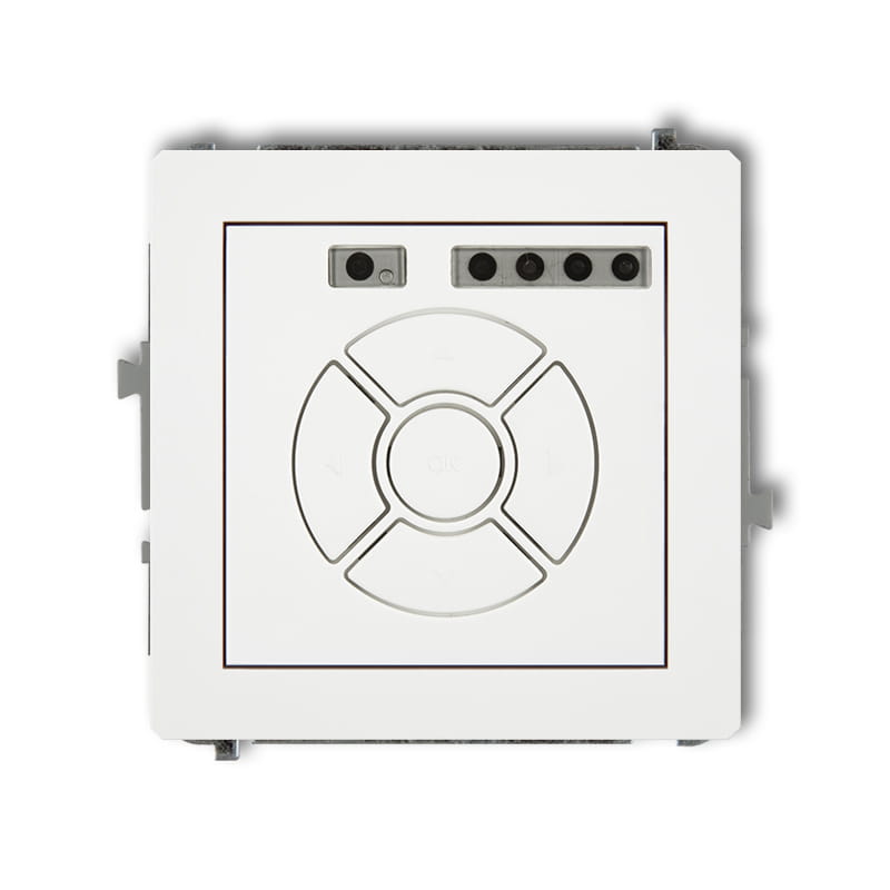 Karlik Deco Biały Mat Mechanizm Elektronicznego Sterownika Roletowego (Przycisk Centralny/Dodatkowy) 25Dsr-6