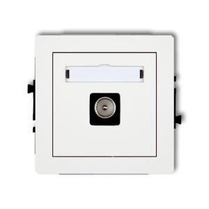Karlik Deco Biały Mat Mechanizm Gniazda Antenowego Pojedynczego Tv 25Dgtv-1