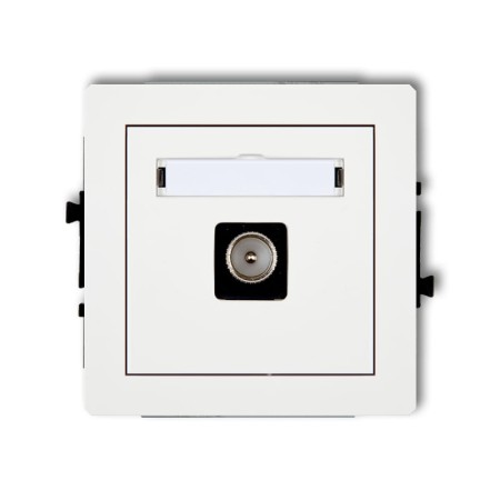 Karlik Deco Biały Mat Mechanizm Gniazda Antenowego Pojedynczego Tv 25Dgtv-1