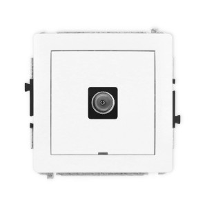 Karlik Deco Biały Mat Mechanizm Gniazda Antenowego Pojedynczego Tv, Bez Pola Opisowego 25Dgtvbo-1